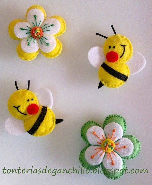 Molde para hacer diferentes abeja de fieltro Gratis (8)