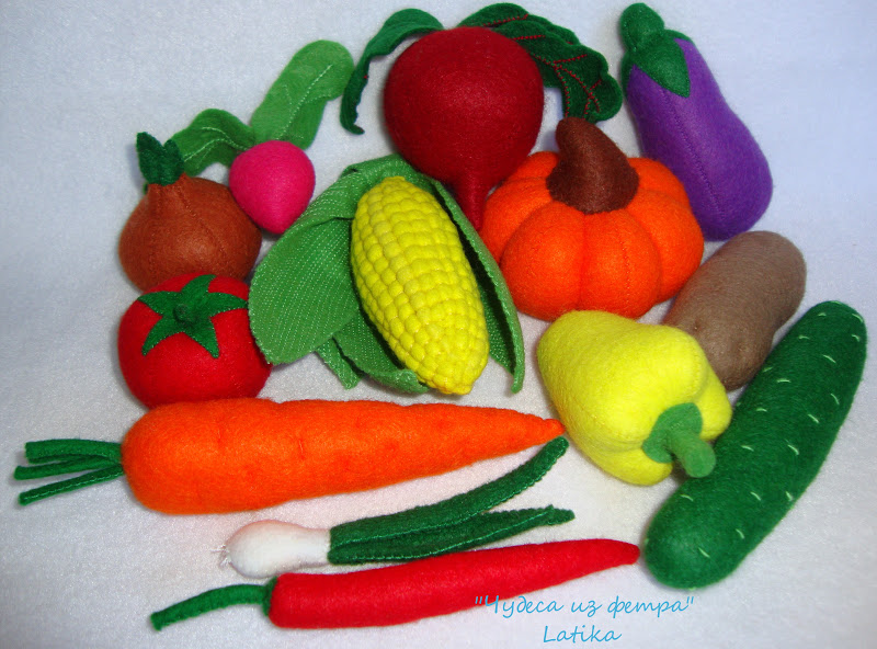 moldes para hacer verduras de fieltro (3)