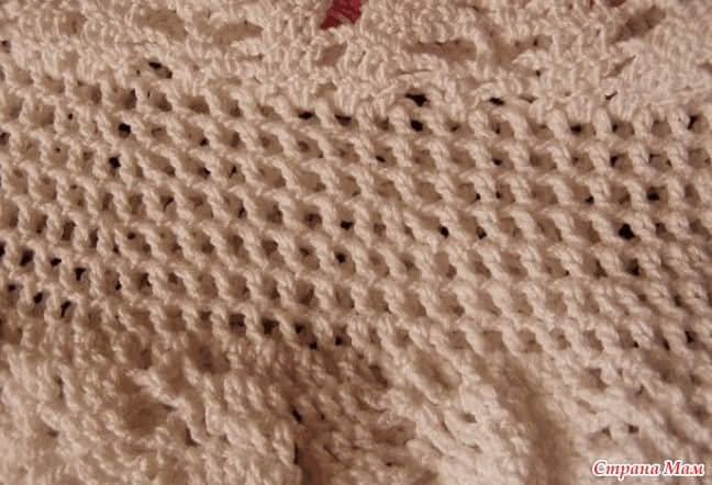 Falda combinada tejida a crochet con tela para niñas pollera1