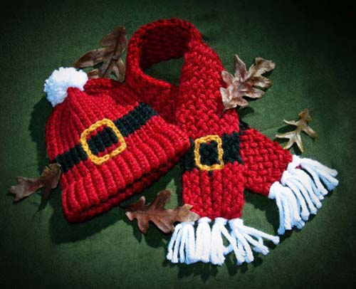 Gorros navideños tejidos a crochet par niños07