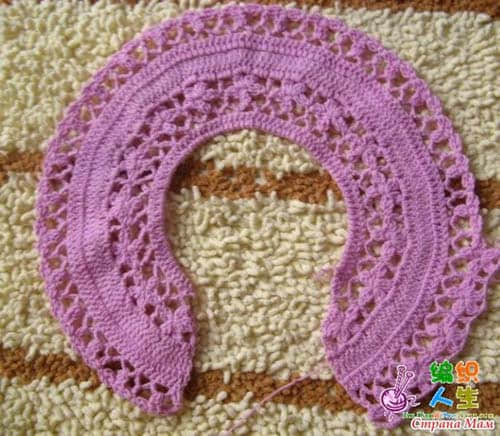 Patron gratis bolero tejido a crochet para niñas08