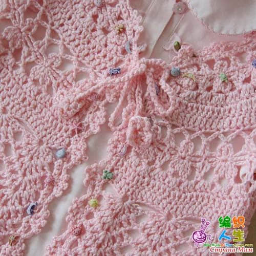 Patron gratis bolero tejido a crochet para niñas10