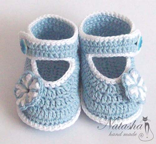 Patron zapatitos tejidos a crochet para bebe gratis02