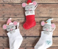 Como hacer ratones navideños con moldes