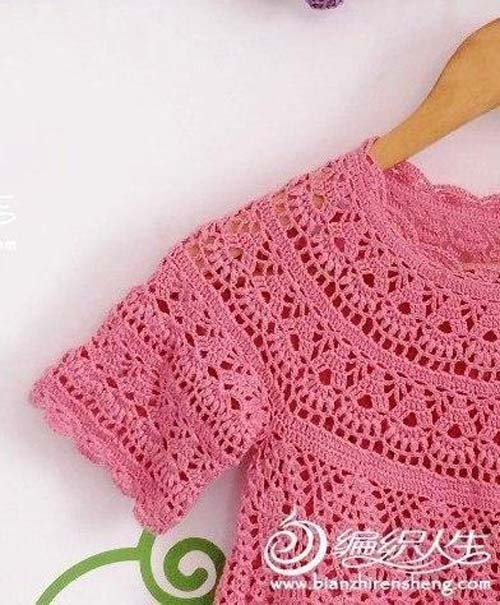 Moldes para tejer una tunica a crochet para niñas05
