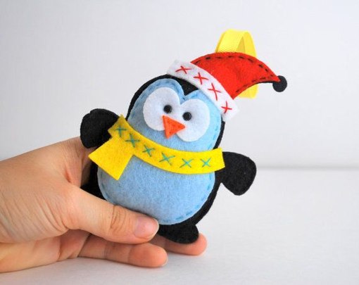 pinguinos navideños de fieltro04