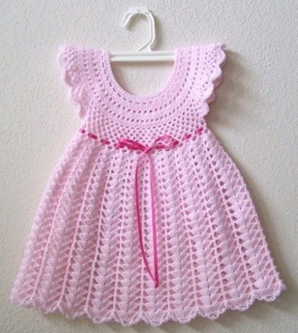 Como hacer un vestido a crochet para niñas