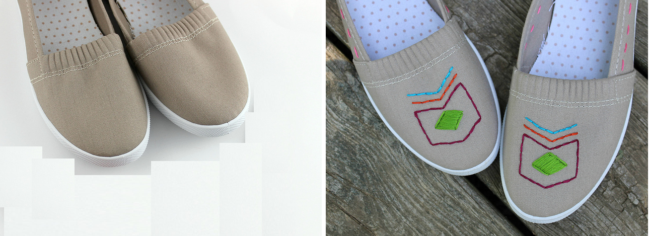 Como renovar zapatillas con bordados sencillos ¡Ideal para principiantes!1