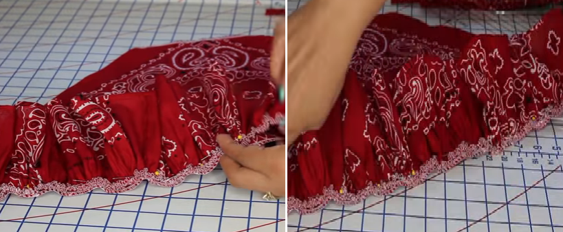 Como hacer tops peplum con pañuelos en simples pasos12