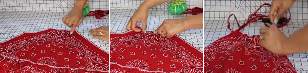 Como hacer tops peplum con pañuelos en simples pasos15
