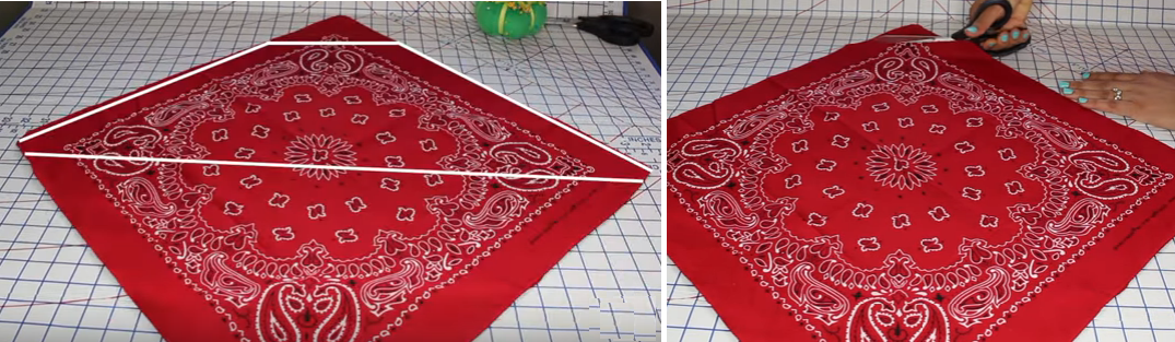 Como hacer tops peplum con pañuelos en simples pasos3