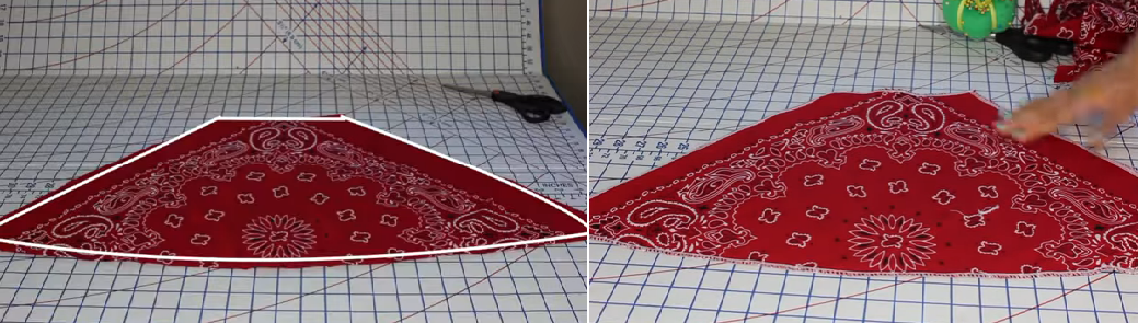 Como hacer tops peplum con pañuelos en simples pasos7