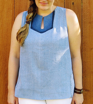Como hacer blusas modelo túnica con jeans reciclados ¡Perfecta para el verano!13