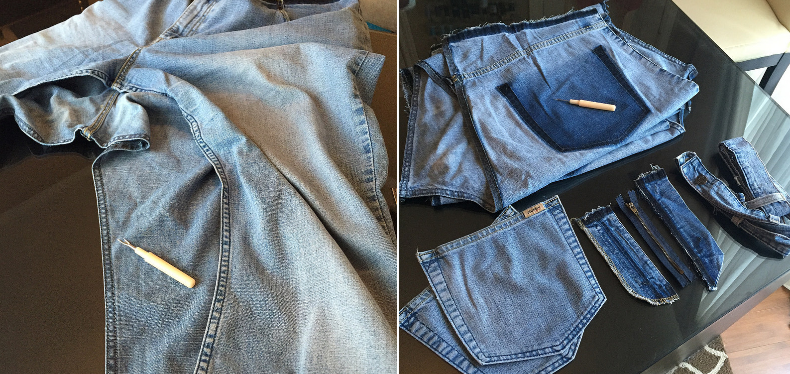 Como hacer blusas modelo túnica con jeans reciclados ¡Perfecta para el verano!3