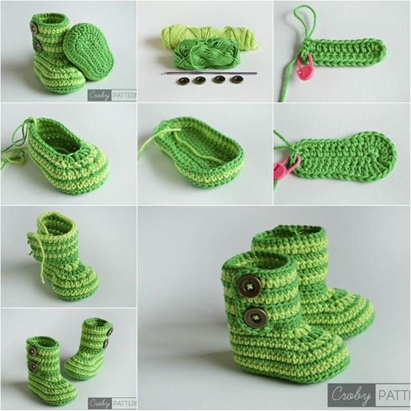 Botitas de crochet para bebe