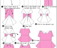 Moldes para hacer vestidos de papel para invitaciones
