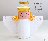 Como hacer un Angel de Navidad con Rollos de Carton